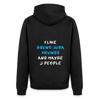 Bruno Jura Chien - Veste à capuche bio Premium Unisexe - noir - Dos - Nico (187cm)