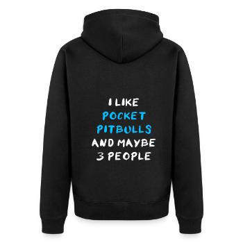 Pitbull de poche - Veste à capuche bio Premium Unisexe - noir - Dos - Nico (187cm)