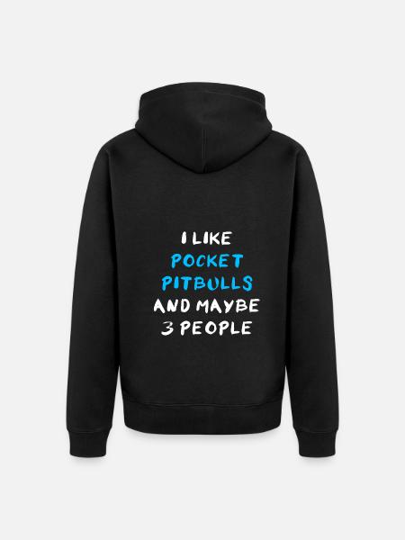 Pocket Pitbull - Unisex Premium Bio Zip Hoodie - Schwarz