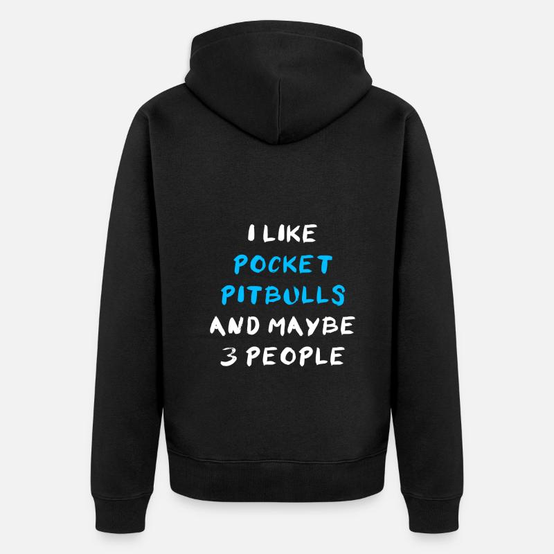 Pitbull de poche - Veste à capuche bio Premium Unisexe - noir