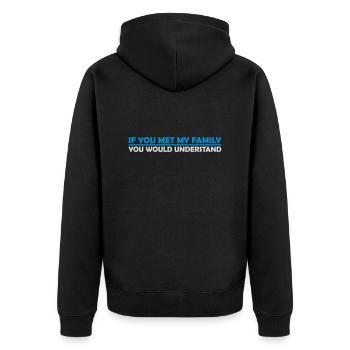 you would understand quote - Unisex Premium Organic Zip Hoodie - black - Back - Nico (187cm)