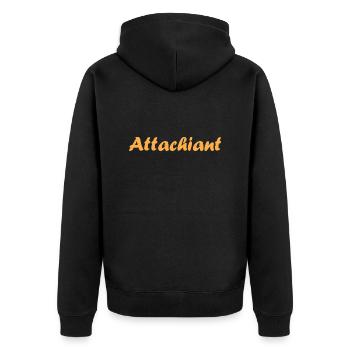 Attachiant - Veste à capuche bio Premium Unisexe - noir - Dos - Nico (187cm)
