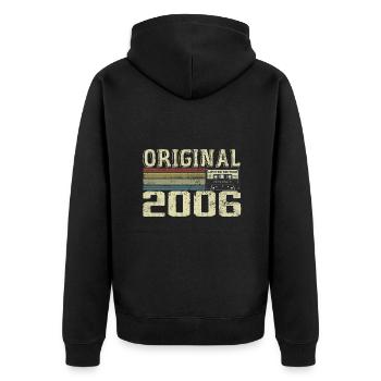 2006 Fêtes D’anniversaire - Cadeau Retro 2006 - Veste à capuche bio Premium Unisexe - noir - Dos - Nico (187cm)