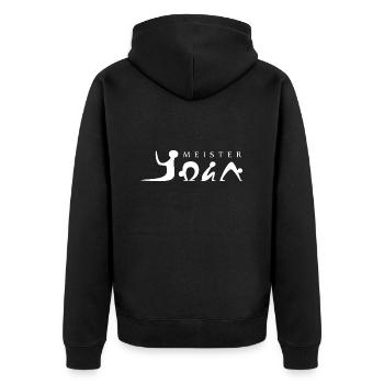 Master Yoga - Yogi - Yogini - Yoga Master - Unisex Premium Organic Zip Hoodie - black - Back - Nico (187cm)