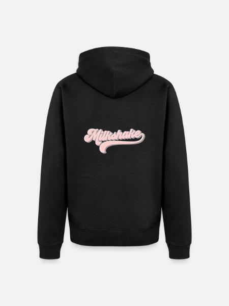 Milkshake | Farben änderbar - Unisex Premium Bio Zip Hoodie - Schwarz