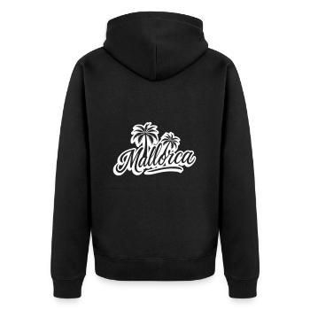 Palmiers de Majorque - Veste à capuche bio Premium Unisexe - noir - Dos - Nico (187cm)