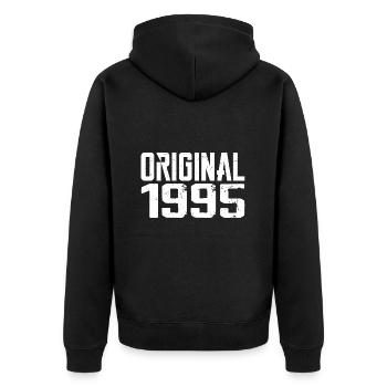 1995 Vintage Cadeau Anniversaire Rétro Cadeau 1995 - Veste à capuche bio Premium Unisexe - noir - Dos - Nico (187cm)