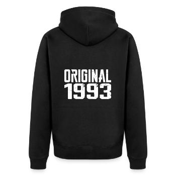 1993 Vintage Cadeau Anniversaire Rétro Cadeau 1993 - Veste à capuche bio Premium Unisexe - noir - Dos - Nico (187cm)