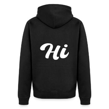 Salut - Veste à capuche bio Premium Unisexe - noir - Dos - Nico (187cm)