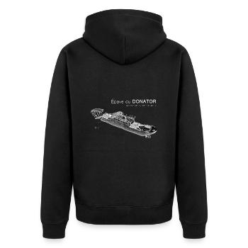 J'peux pas, j'ai plongée sur l'épave du Donator. - Veste à capuche bio Premium Unisexe - noir - Dos - Nico (187cm)