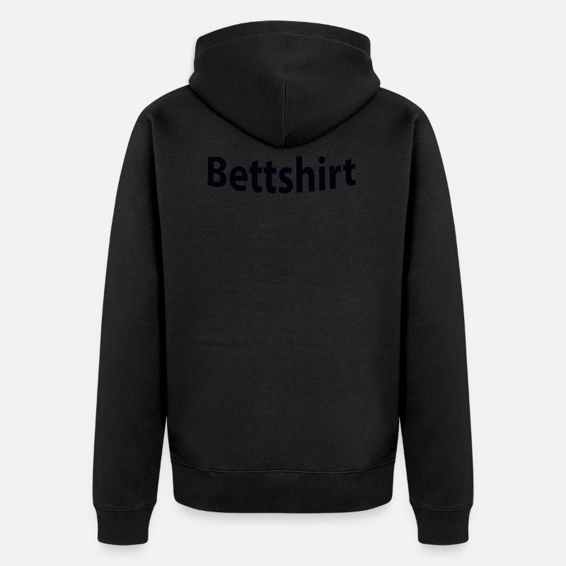 Bettshirt - Unisex Premium Bio Zip Hoodie - Schwarz