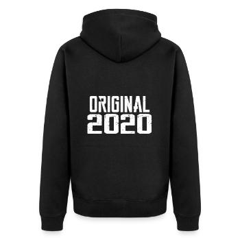 2020 Vintage Cadeau Anniversaire Rétro Cadeau 2020 - Veste à capuche bio Premium Unisexe - noir - Dos - Nico (187cm)