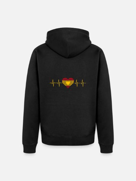 Spain España Spanien - Unisex Premium Bio Zip Hoodie - Schwarz