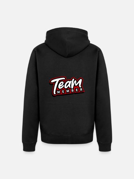 Team Member - Unisex Premium Organic Zip Hoodie - black