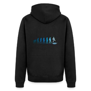 eisbader ice bath season kneipp ice bathing ice water - Unisex Premium Organic Zip Hoodie - black - Back - Nico (187cm)