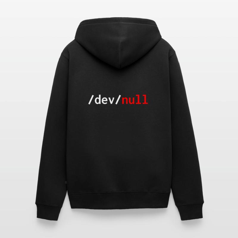 Dev null red web developer humor funny Unisex Premium Organic Zip Hoodie