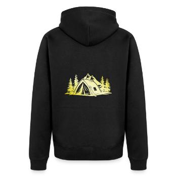 Tente de camping Gold - Veste à capuche bio Premium Unisexe - noir - Dos - Nico (187cm)