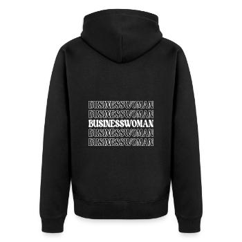Femme d’affaires Femme d’affaires Femme d’affaires - Veste à capuche bio Premium Unisexe - noir - Dos - Nico (187cm)