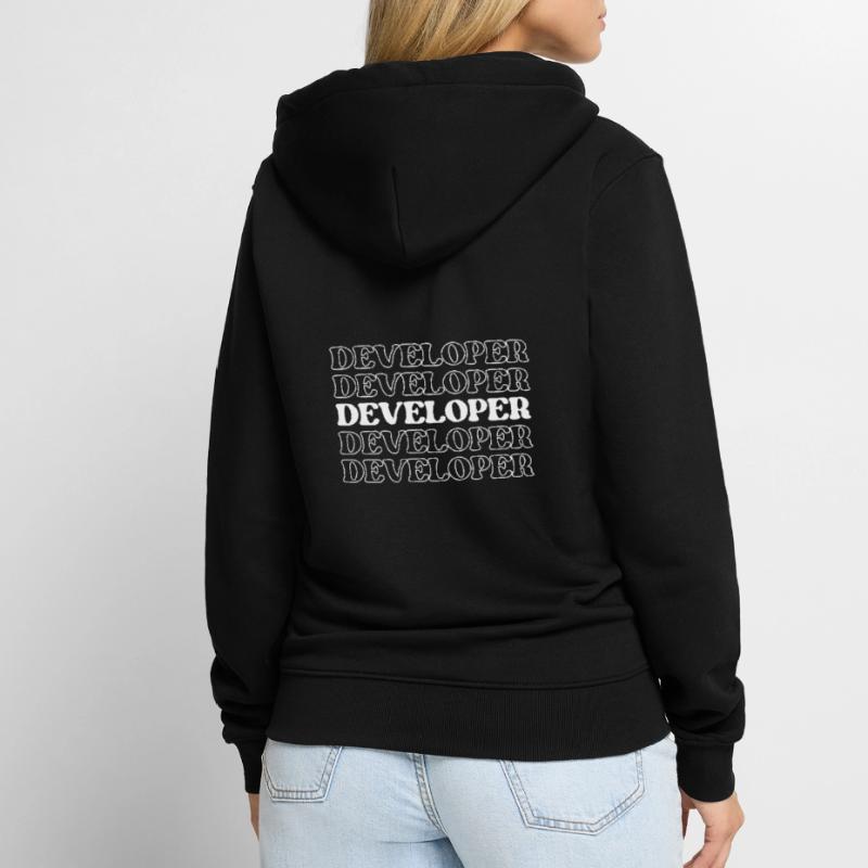 Entwickler, Programmierer, Programmierer, Programmierer, Software-Ingenieur Unisex Premium Bio Zip Hoodie