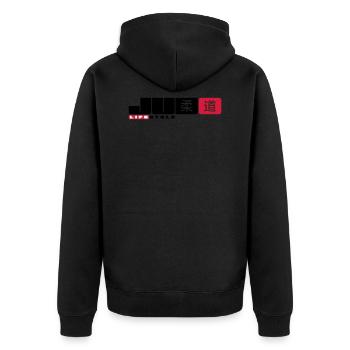 judo - Veste à capuche bio Premium Unisexe - noir - Dos - Nico (187cm)