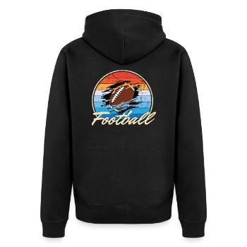 Idée cadeau de football américain - Veste à capuche bio Premium Unisexe - noir - Dos - Nico (187cm)