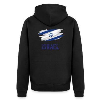 Flag Patriot Gift Home Country Flag Israël - Veste à capuche bio Premium Unisexe - noir - Dos - Nico (187cm)