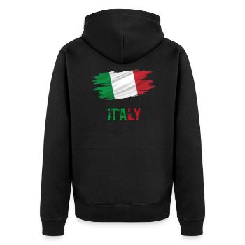 Flag Patriot Gift Home Country Flag Italie - Veste à capuche bio Premium Unisexe - noir - Dos - Nico (187cm)