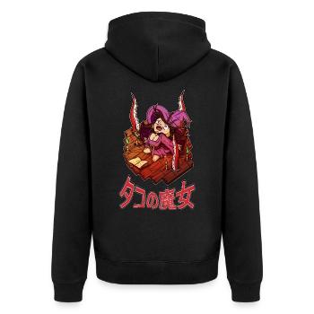 Sorcière invoquant des tentacules de poulpe - Veste à capuche bio Premium Unisexe - noir - Dos - Nico (187cm)
