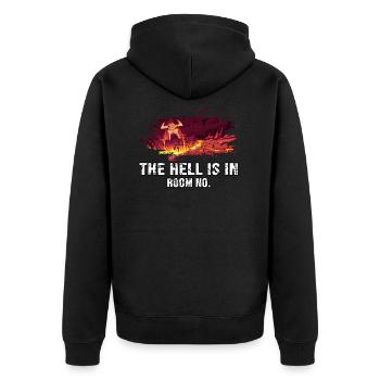 Math School Lesson Mathematics Math Room Math Work - Unisex Premium Organic Zip Hoodie - black - Back - Nico (187cm)