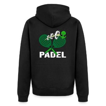 Padel Padel Tennis Padel Joueur de Tennis Padel Espace Padel - Veste à capuche bio Premium Unisexe - noir - Dos - Nico (187cm)