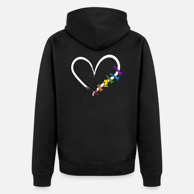 Échec et mat Joueur d’échecs - Veste à capuche bio Premium Unisexe - noir