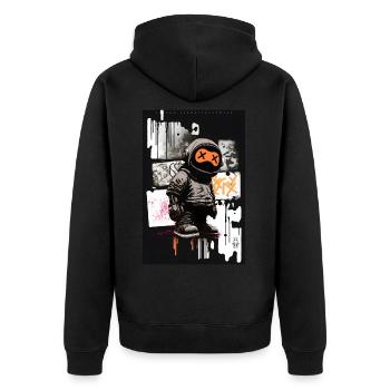 Cyberpunk Pro-Gamer by ART8NS - Art ON Streetwear - Unisex Premium Organic Zip Hoodie - black - Back - Nico (187cm)