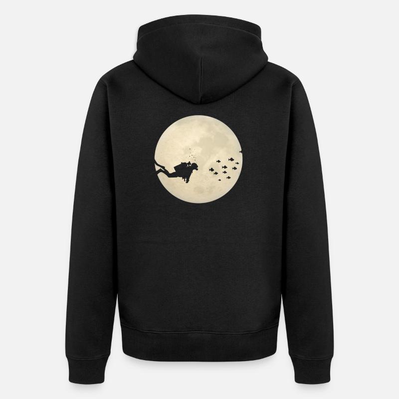 Space diver - Veste à capuche bio Premium Unisexe - noir