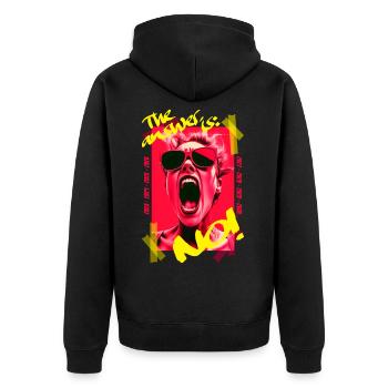 La réponse est : NON ! par ART8NS - Art ON Streetwear - Veste à capuche bio Premium Unisexe - noir - Dos - Nico (187cm)