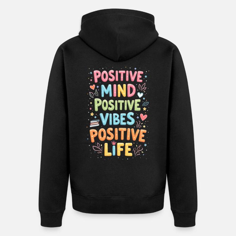 Positivité - Veste à capuche bio Premium Unisexe - noir