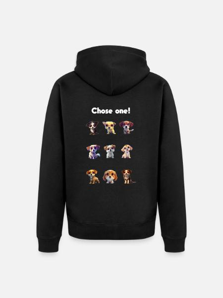 Dog9x9 - Unisex Premium Bio Zip Hoodie - Schwarz