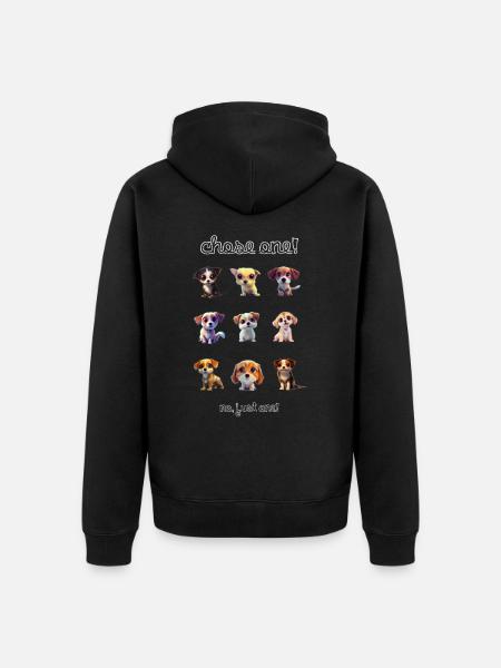 Doggos - Unisex Premium Organic Zip Hoodie - black