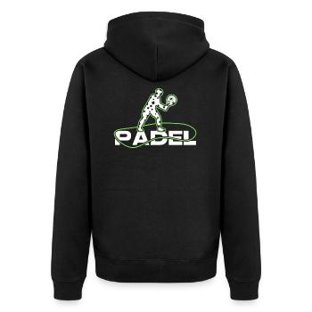 Padel Padel Tennis Padel Joueur de Tennis Padel Star - Veste à capuche bio Premium Unisexe - noir - Dos - Nico (187cm)