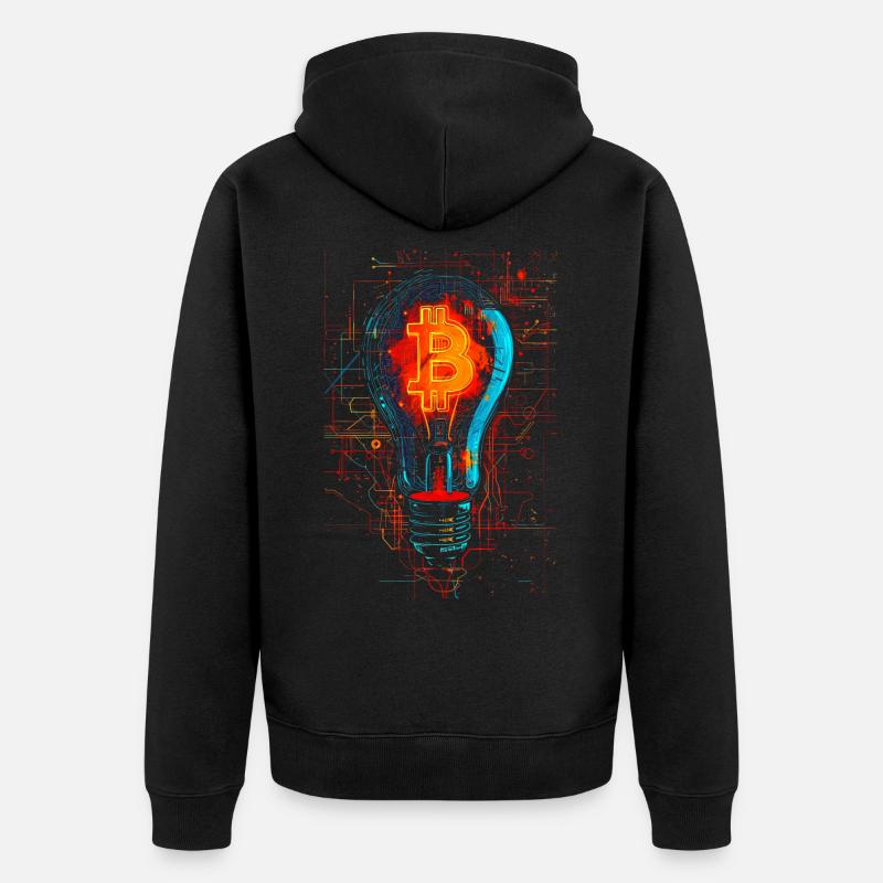 BTC Ampoule - Veste à capuche bio Premium Unisexe - noir