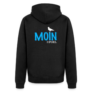 Poel Baltic Sea island design - Unisex Premium Organic Zip Hoodie - black - Back - Nico (187cm)