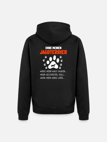 Jagdterrier Jagdhund - Unisex Premium Bio Zip Hoodie - Schwarz