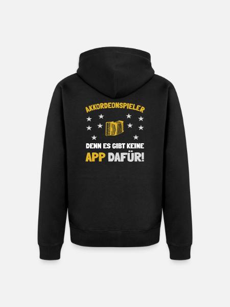 Musikinstrument Akkordeon - Unisex Premium Bio Zip Hoodie - Schwarz