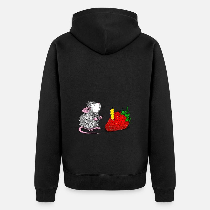 Rat et anniversaire - Veste à capuche bio Premium Unisexe - noir