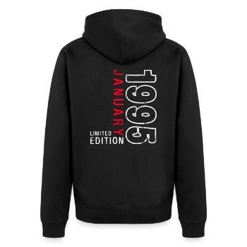 30e anniversaire Original janvier 1995 Volume 95 - Veste à capuche bio Premium Unisexe - noir - Dos - Nico (187cm)