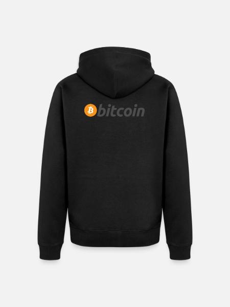 Bitcoin Logo B-Bitcoin official official - Unisex Premium Organic Zip Hoodie - black