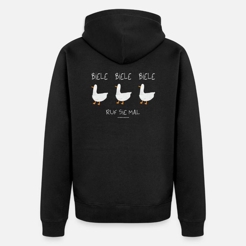Biele Biele Biele Appelez-les - Veste à capuche bio Premium Unisexe - noir