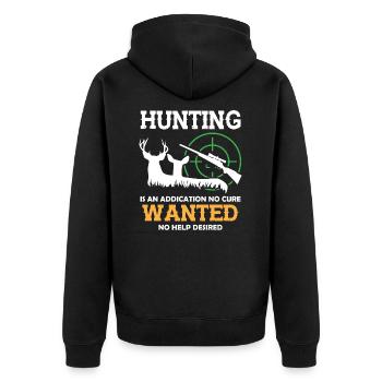 Ajout de chasse1 - Veste à capuche bio Premium Unisexe - noir - Dos - Nico (187cm)