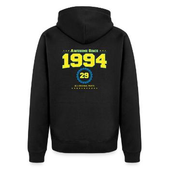 Super chemise 1994 pour hommes femmes 29 ans 29ème - Veste à capuche bio Premium Unisexe - noir - Dos - Nico (187cm)