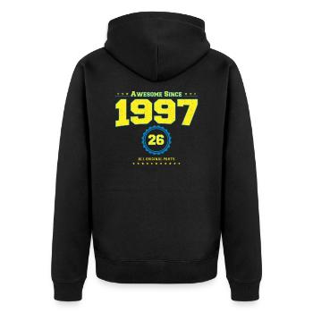 Awesome 1997 Shirt für Männer Frauen 26 Jahre alt 26th - Unisex Premium Bio Zip Hoodie - Schwarz - Hinten - Nico (187cm)