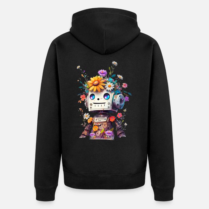 Robot mignon - Veste à capuche bio Premium Unisexe - noir